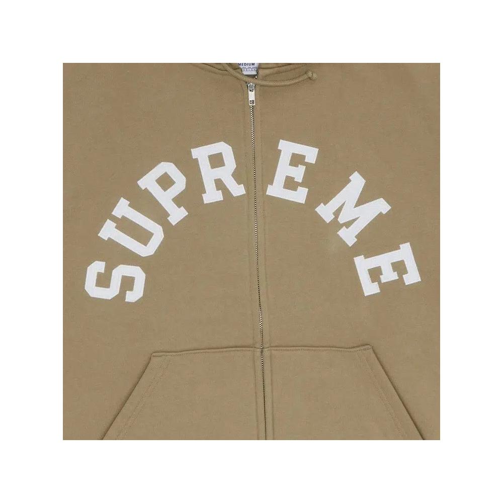 Худи Supreme x Champion Zip Up Hooded Sweatshirt 'Tan' 2