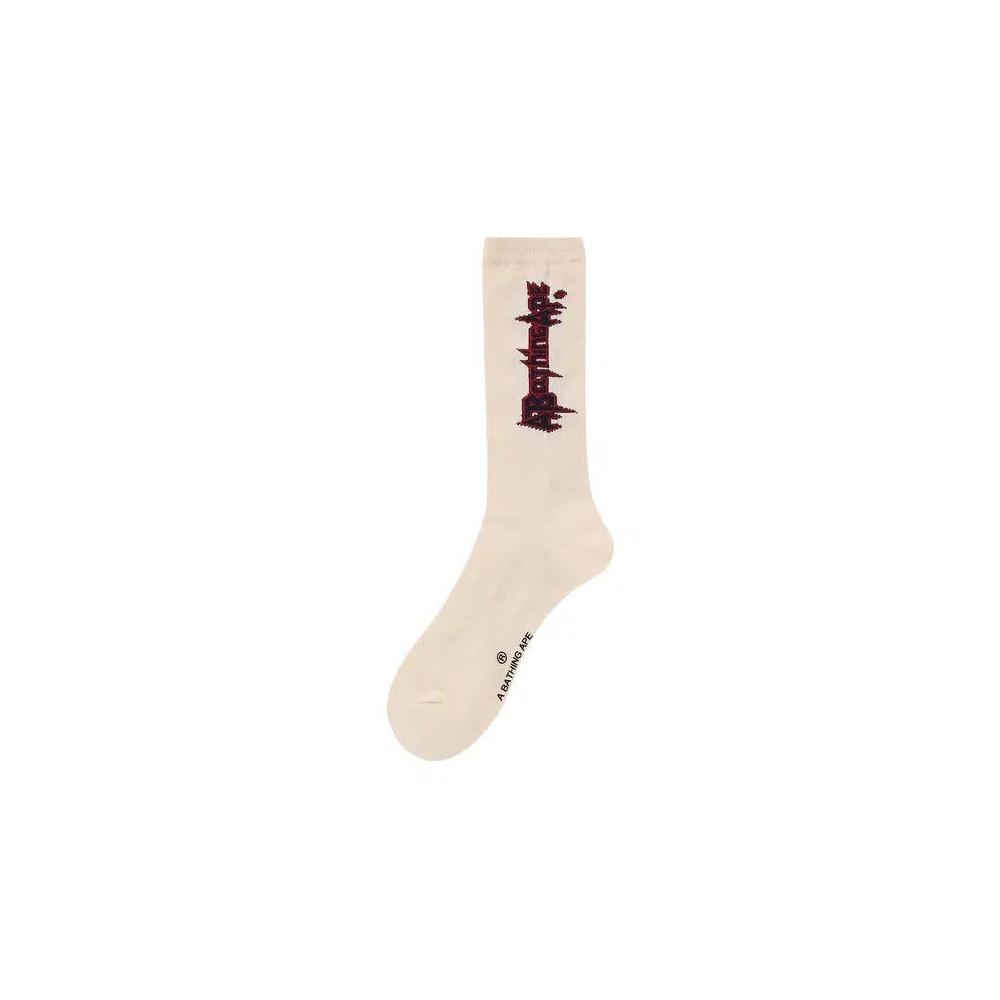 Носки и колготки BAPE Multi Logo Long Socks 'White' 1