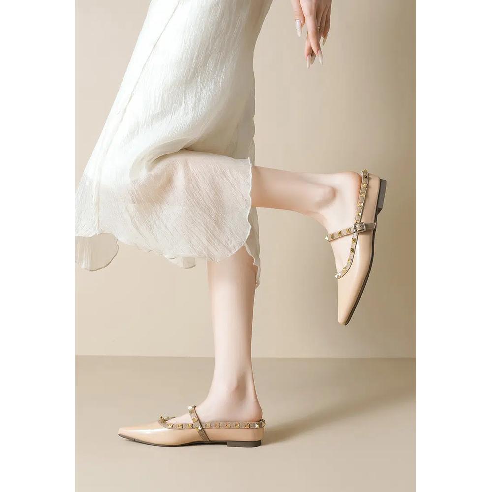 3CM Скрытый каблук Rivet Needle strap Mules WW8916-6 2