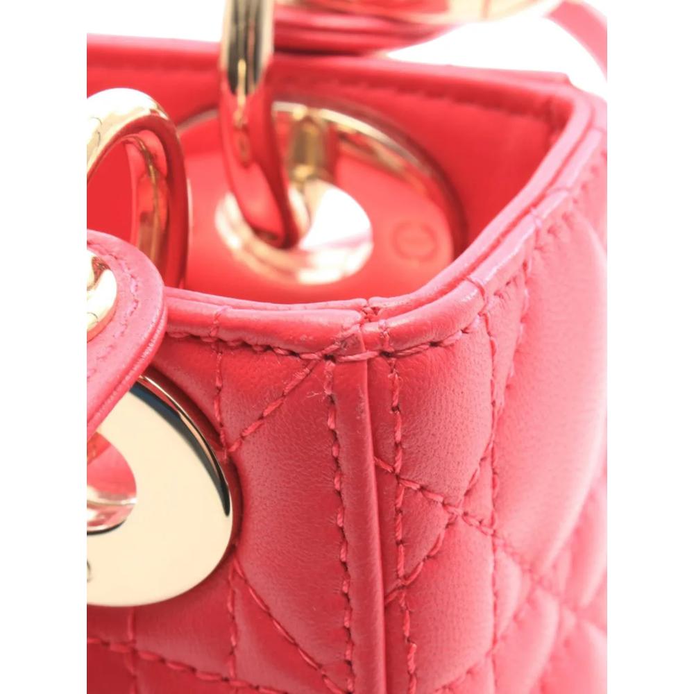 2000-2026 Mini Lambskin Cannage Lady Dior satchel 6