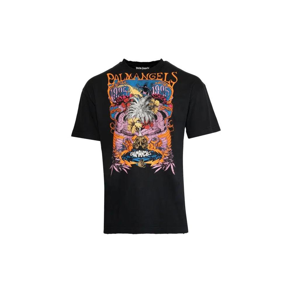 Футболка Palm Angels Palm Concert Print 'Black/Multicolor' 1