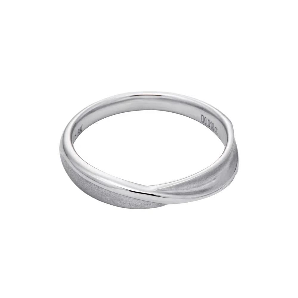 LITZ 18K белое золото кольцо с бриллиантом YM-BR1045C 2