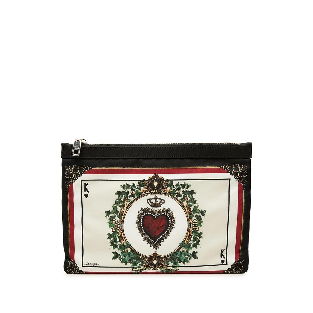 2000-2026 Nylon King of Hearts Playing Card clutch bag 1