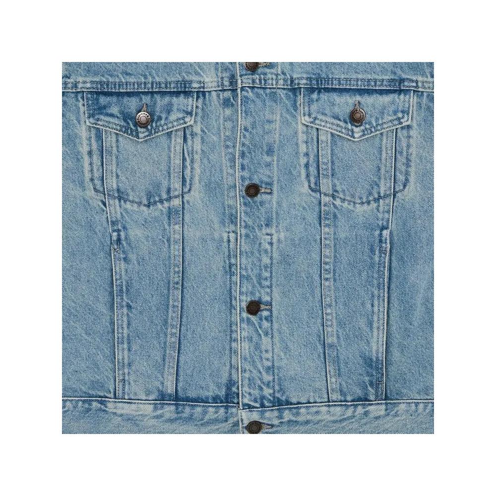 Джинсовые куртки Supreme Inset Logo Denim Trucker Jacket «Washed Blue» 3