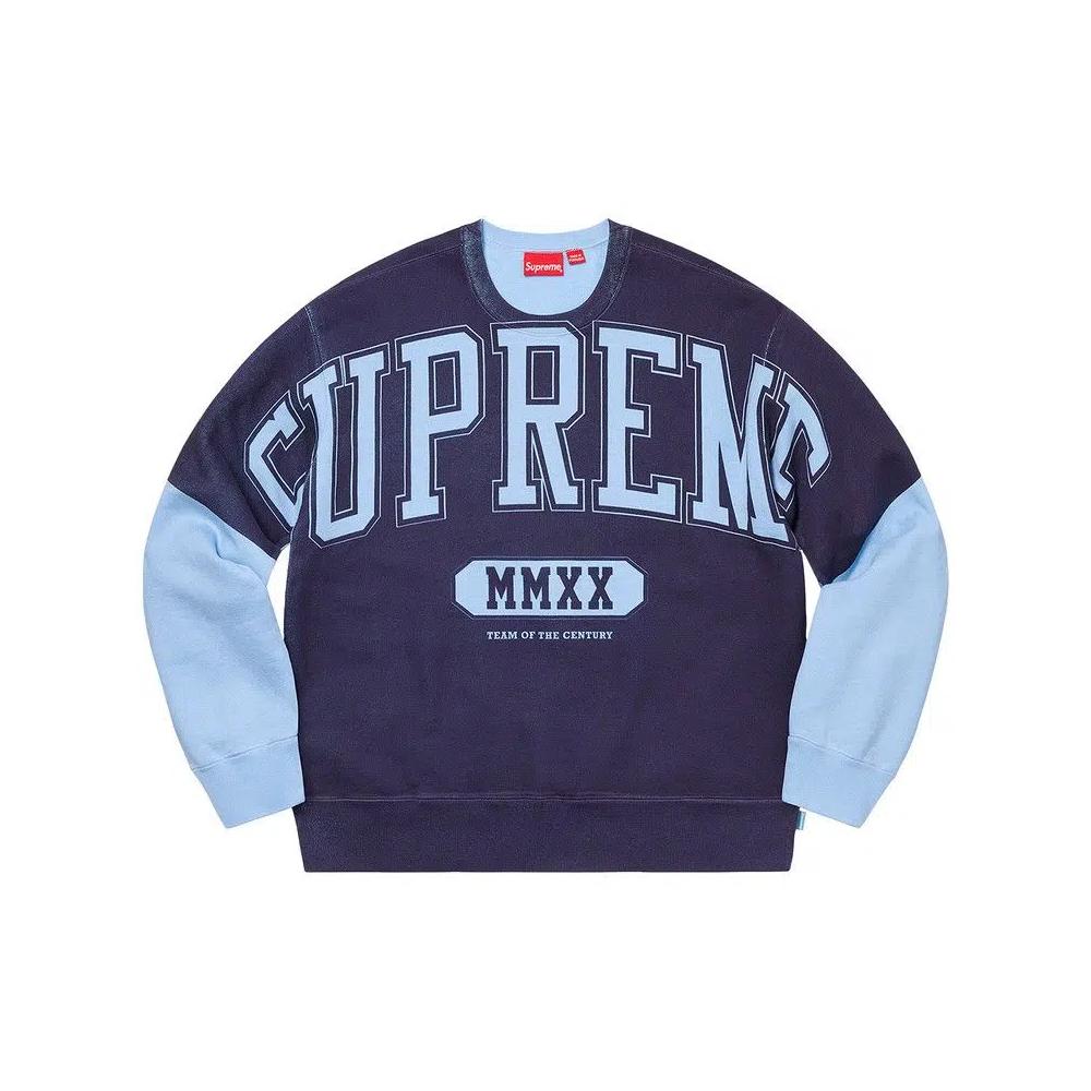 Свитшоты Supreme Overprint Crewneck 'Ice Blue' 1