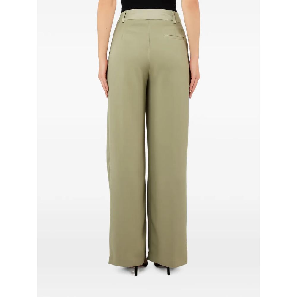 pleated satin-trim palazzo pants 2