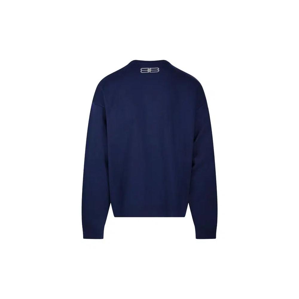 Свитеры Balenciaga Crewneck Sweater 'Navy/Grey' 2