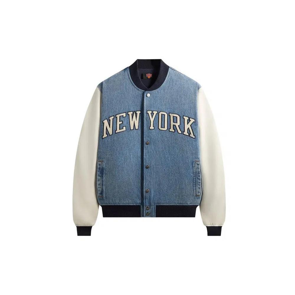 Куртки-бомберы Kith For The New York Knicks Denim Marvin Bomber 'Medium Indigo' 1