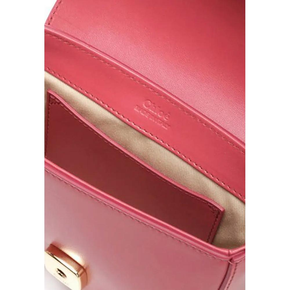 Мини-сумка через плечо Chloé C в розовом цвете 5