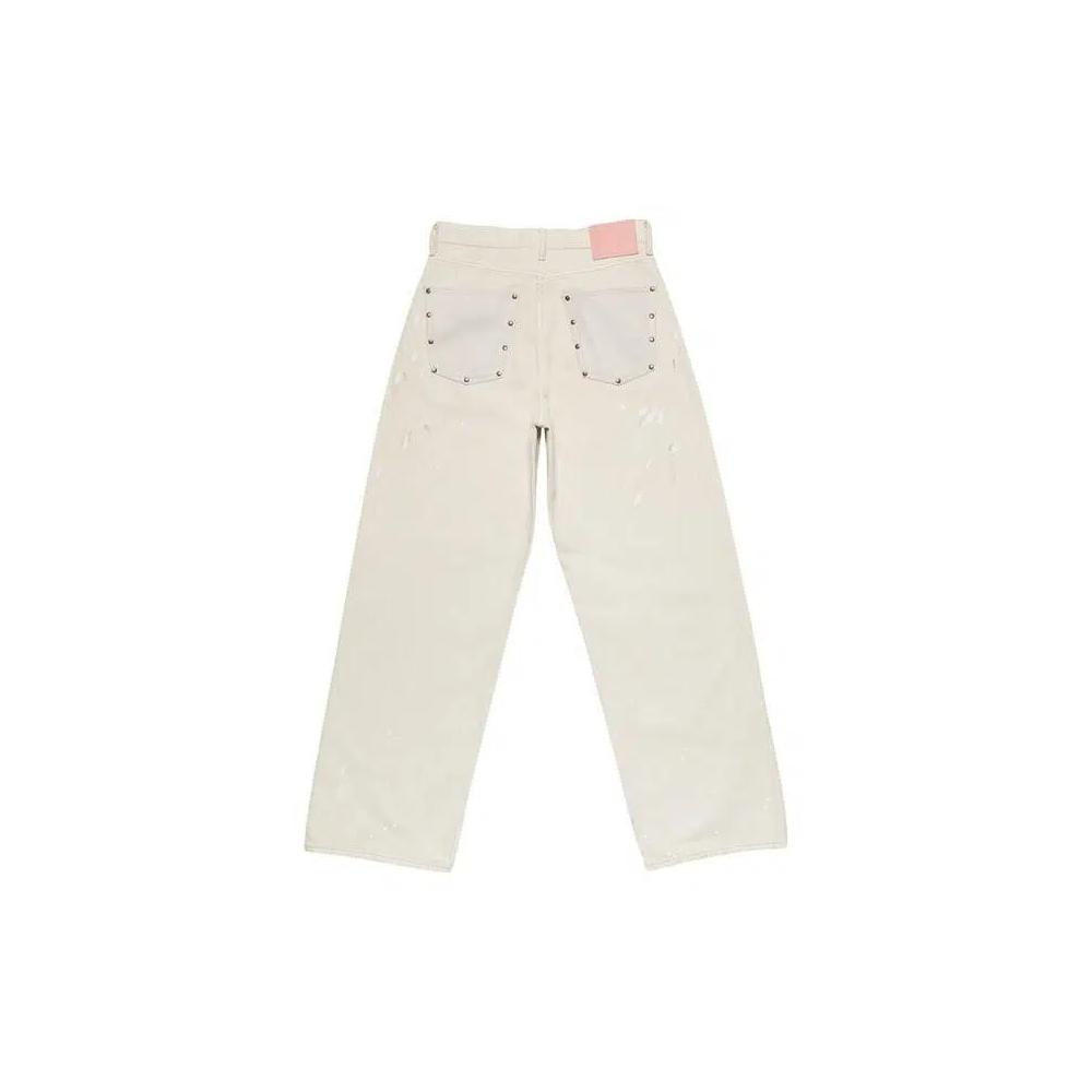 Кожаные джинсы Acne Studios 1981 U Trafalgar 'White' 2