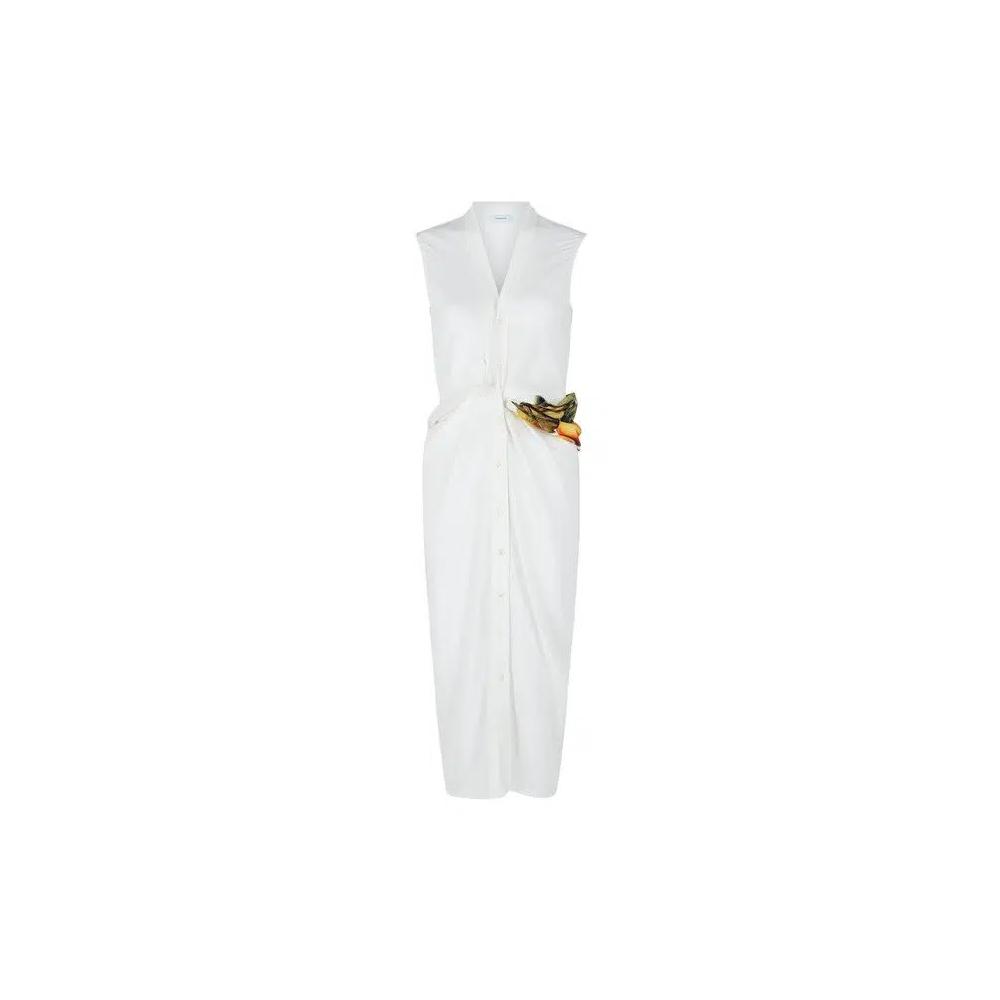 Платья миди Ferragamo Twisted Belt Midi Dress 'Бежевый' 1