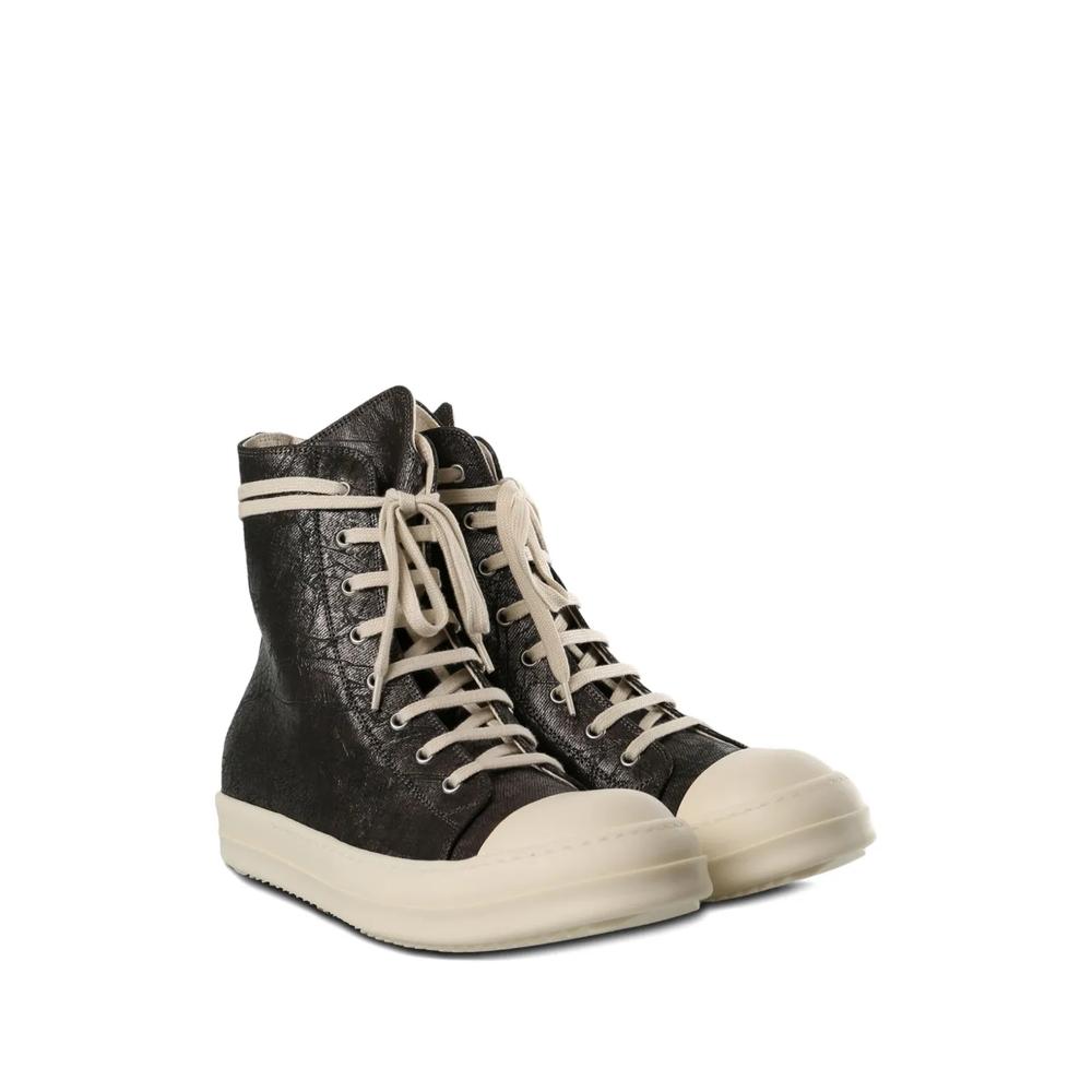 metallic-effect lace-up sneakers 2
