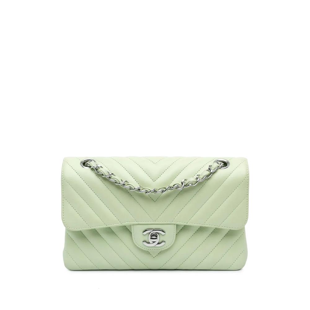 Маленькая сумка на плечо Classic Chevron Lambskin Double Flap (2021-2024 годы) 1
