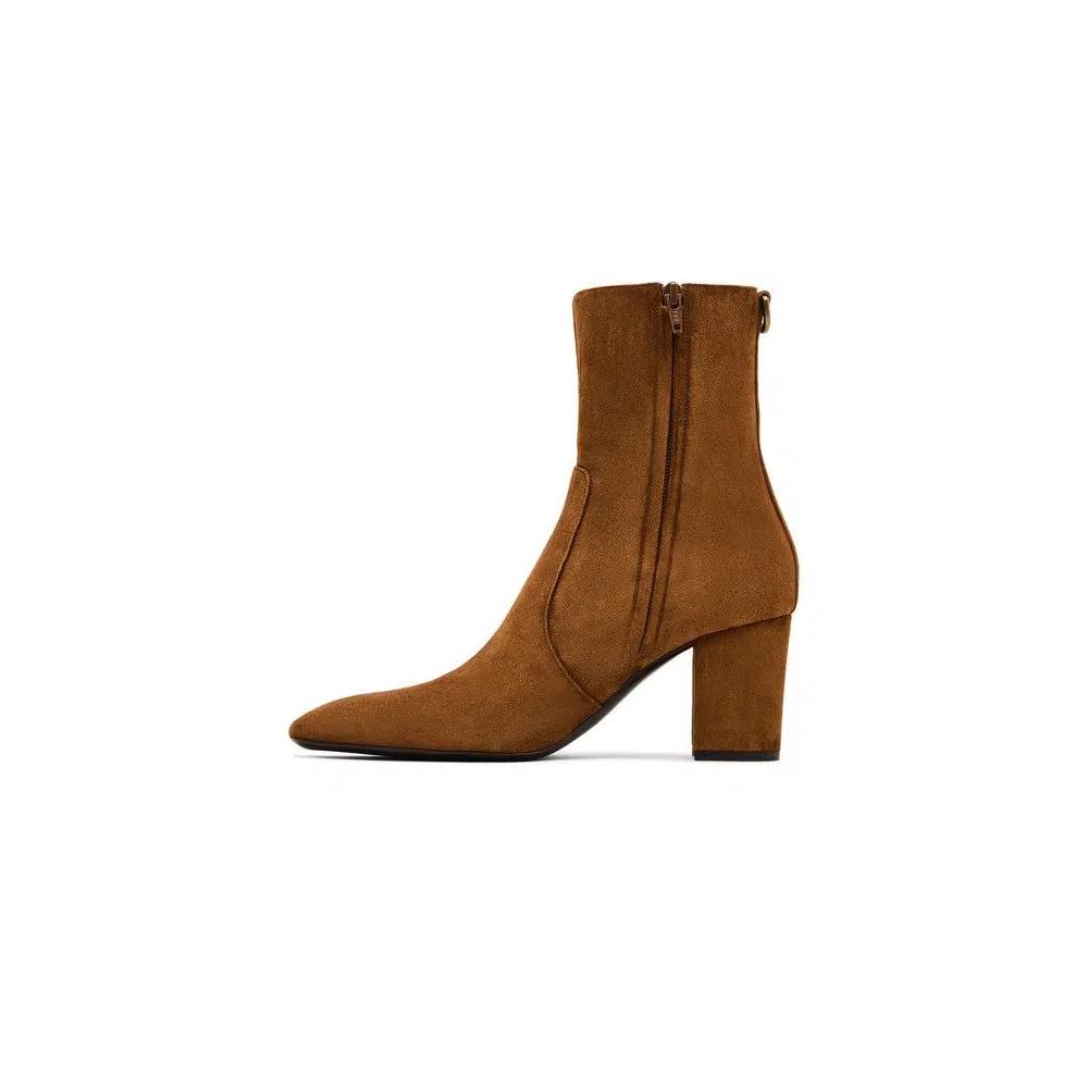 Ботинки Saint Laurent Wmns Betty Booties 'Землистый' 3