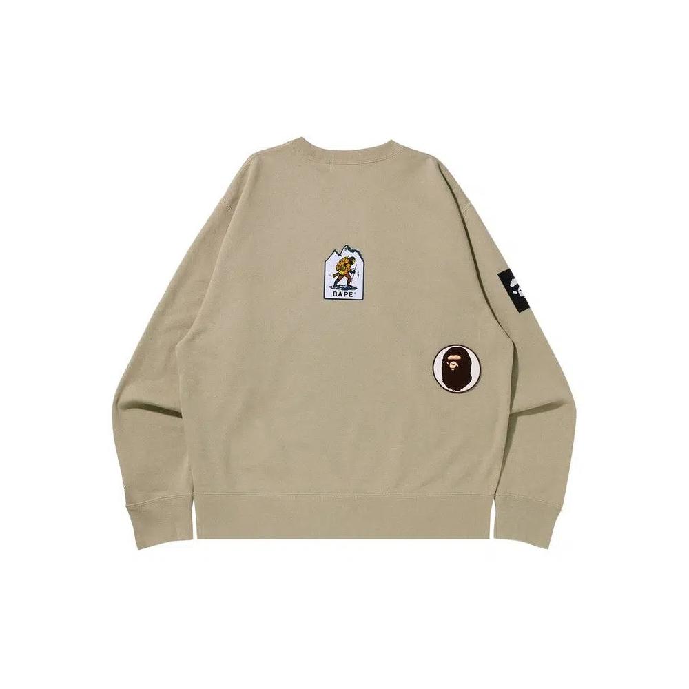 Свитшоты BAPE Multi Label Relaxed Fit Crewneck 'Navy' 2