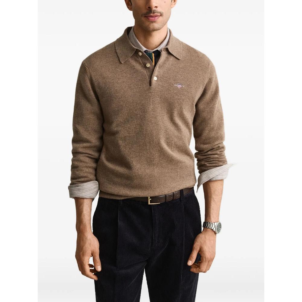 logo-embroidered wool sweater 3