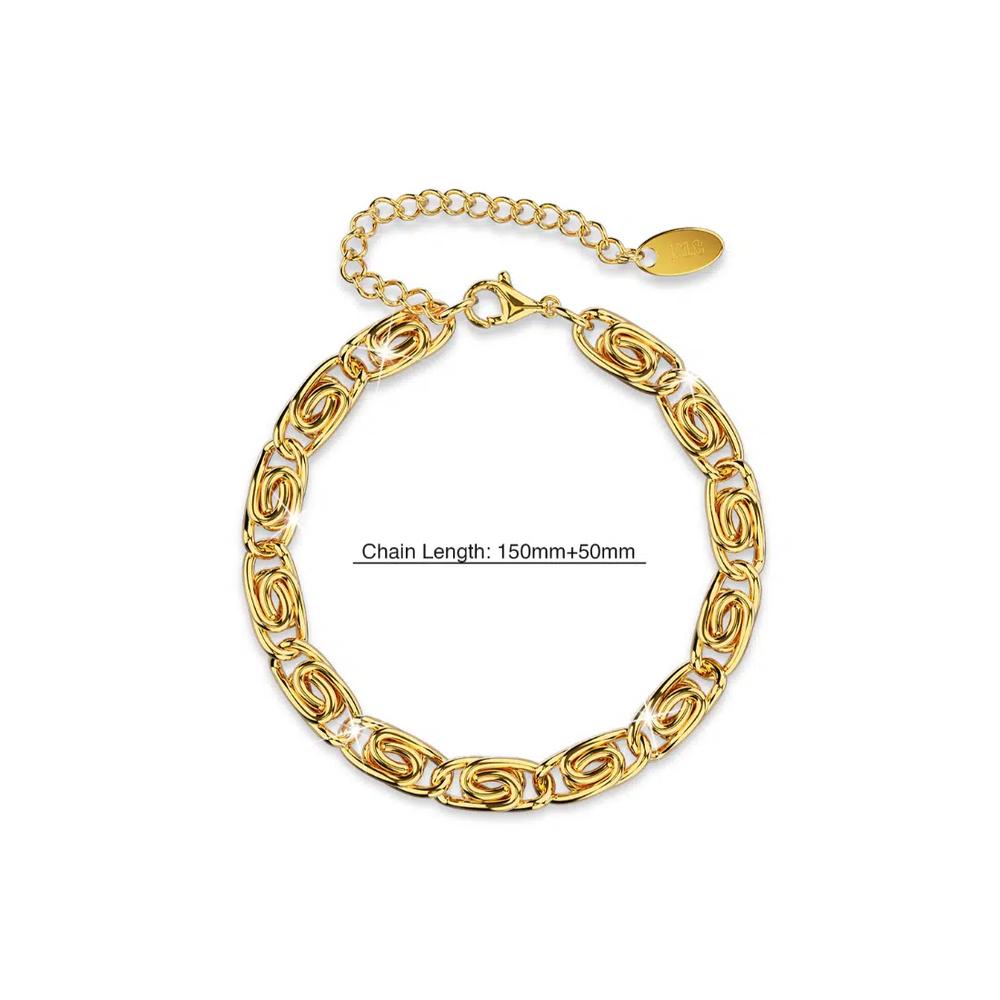 Bianca золотой браслет из цепочки с зажимными звеньями 3