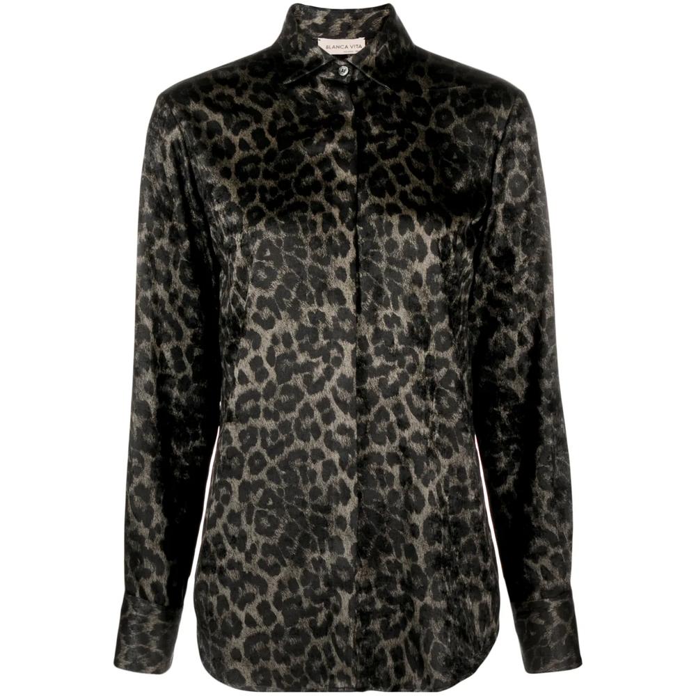 leopard-print satin shirt 1