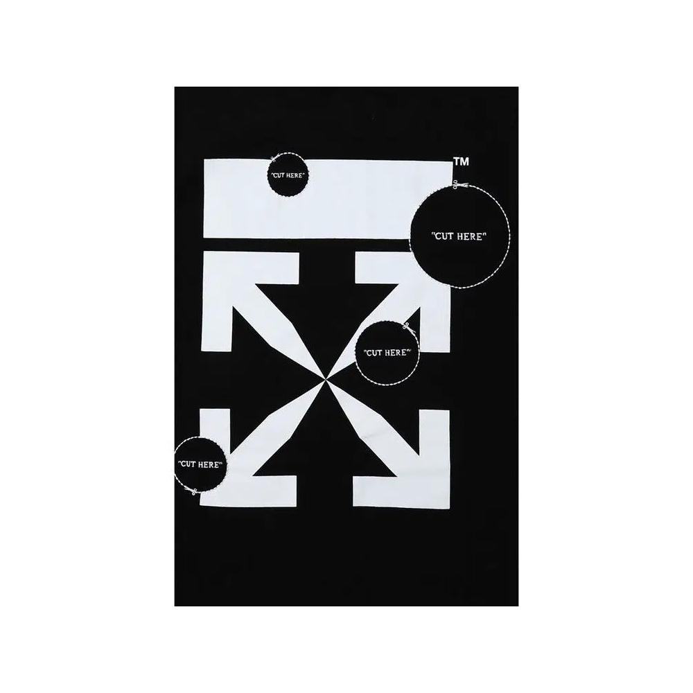 Футболки Off-White Cut Here Short-Sleeve Slim Tee 'Black/White' 2