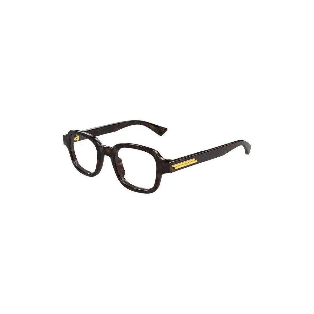 Bottega Veneta Squared Shape Eyeglasses 'Хавана/Прозрачный' 2