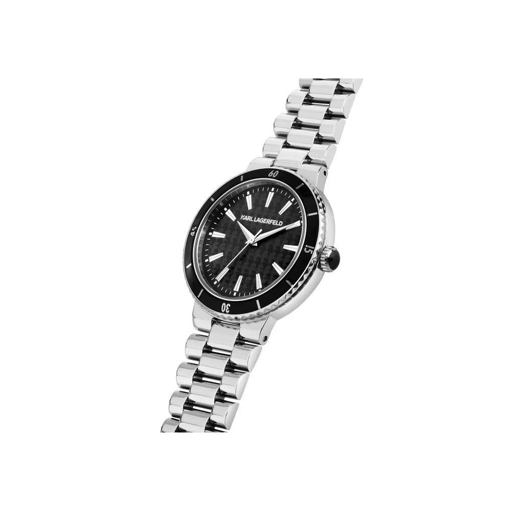 【2 года гарантии】KARL LAGERFELD Kaiser Collection 36mm женские черные с принтом логотипа кварцевые часы R0553104505 3