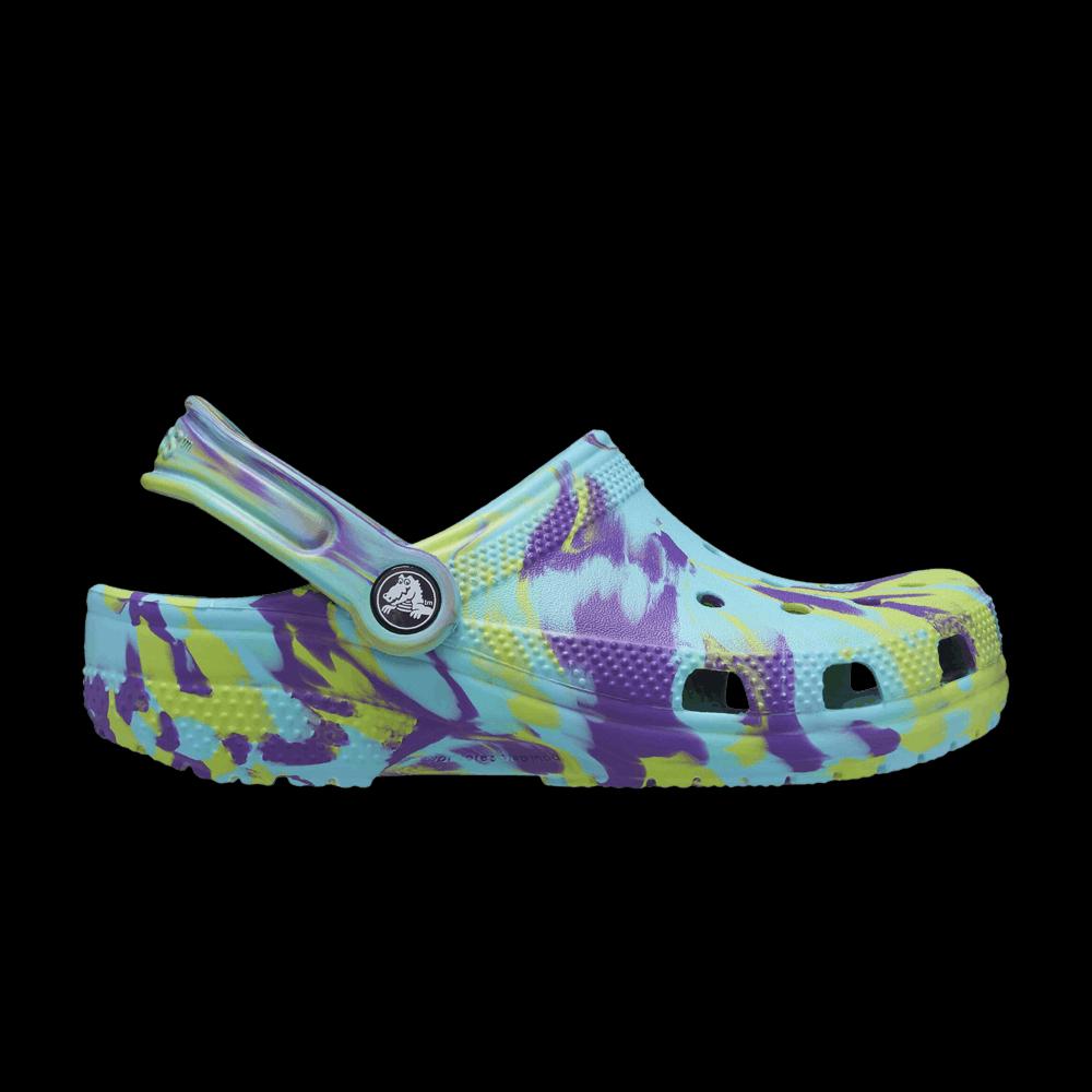 Кроссовки Crocs Classic Clog Kids 'Marbled - Neptune Purple' 1
