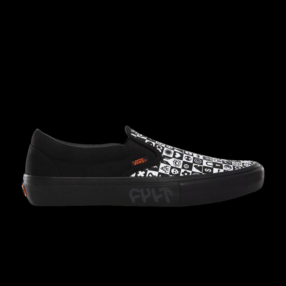 Слипоны Cult x Vans Slip-On Pro «Black Checkerboard» 1