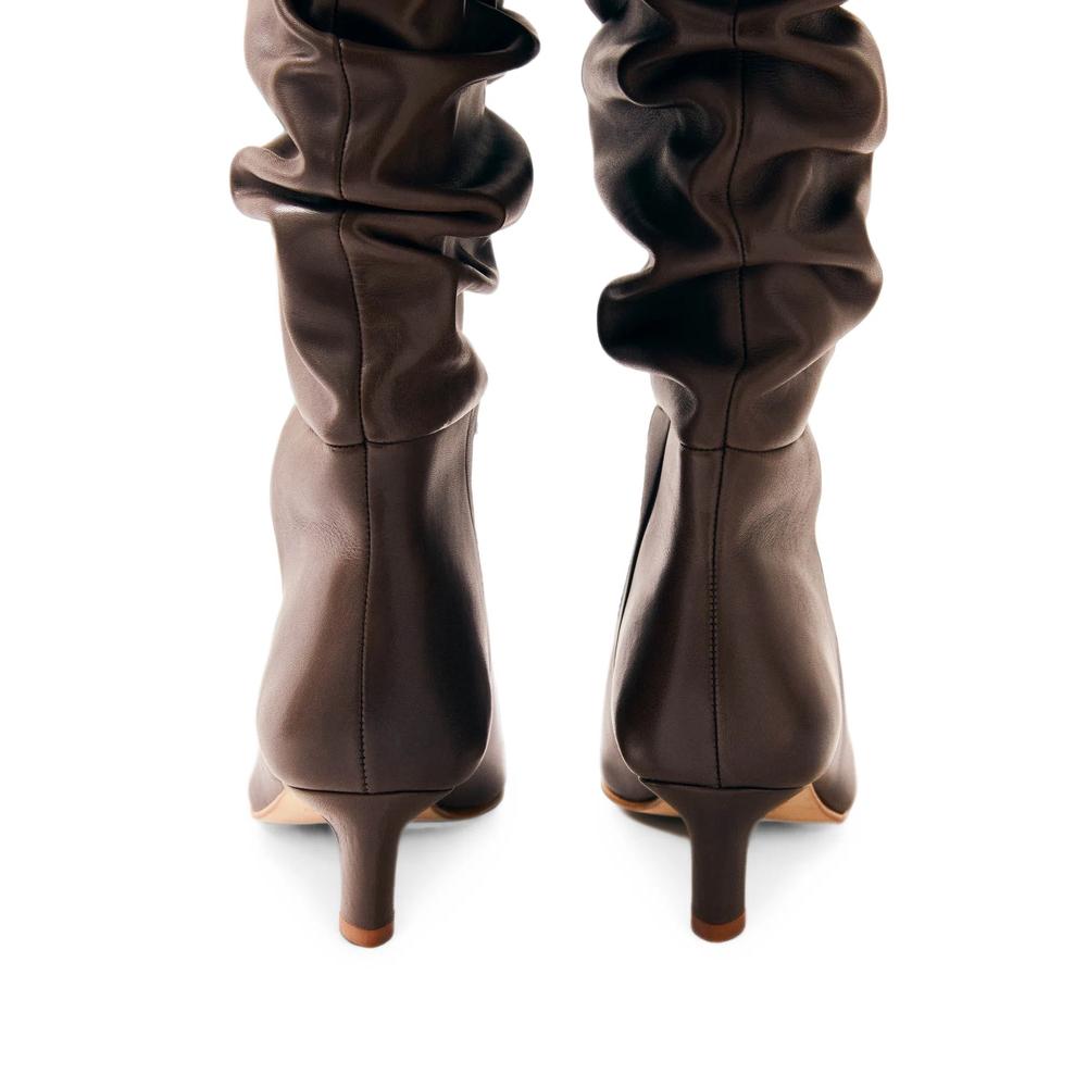 Kalila ruched leather boots 3