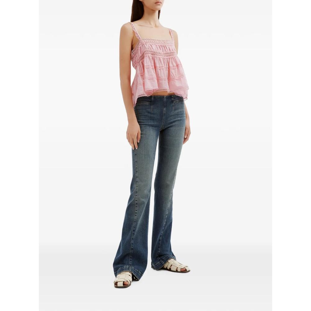 lace-trim tiered camisole top 2