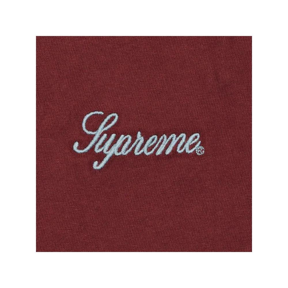 Футболки Supreme Washed Script Short-Sleeve Top 'Cardinal' 2