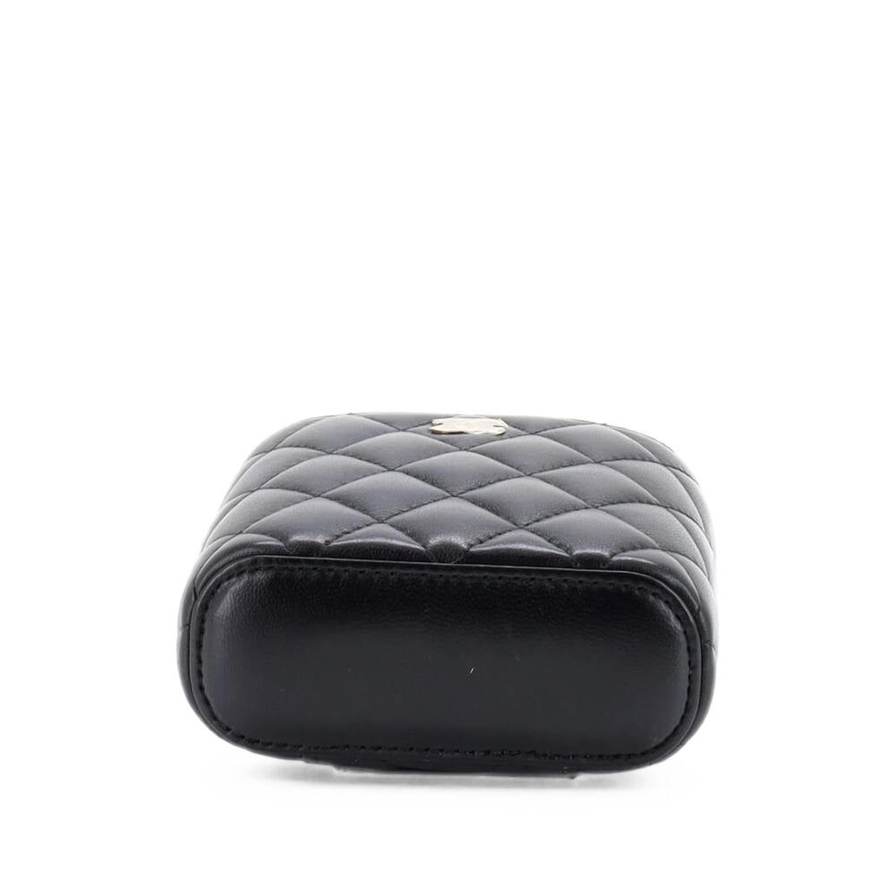 Vertical Classic Vanity Case with Chain Quilted Lambskin Small clutch bag 3