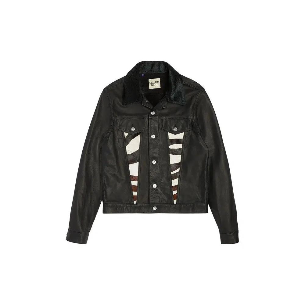 Кожаные куртки Gallery Dept. Atk Calf Hair Trimmed Leather Jacket 'Black' 1