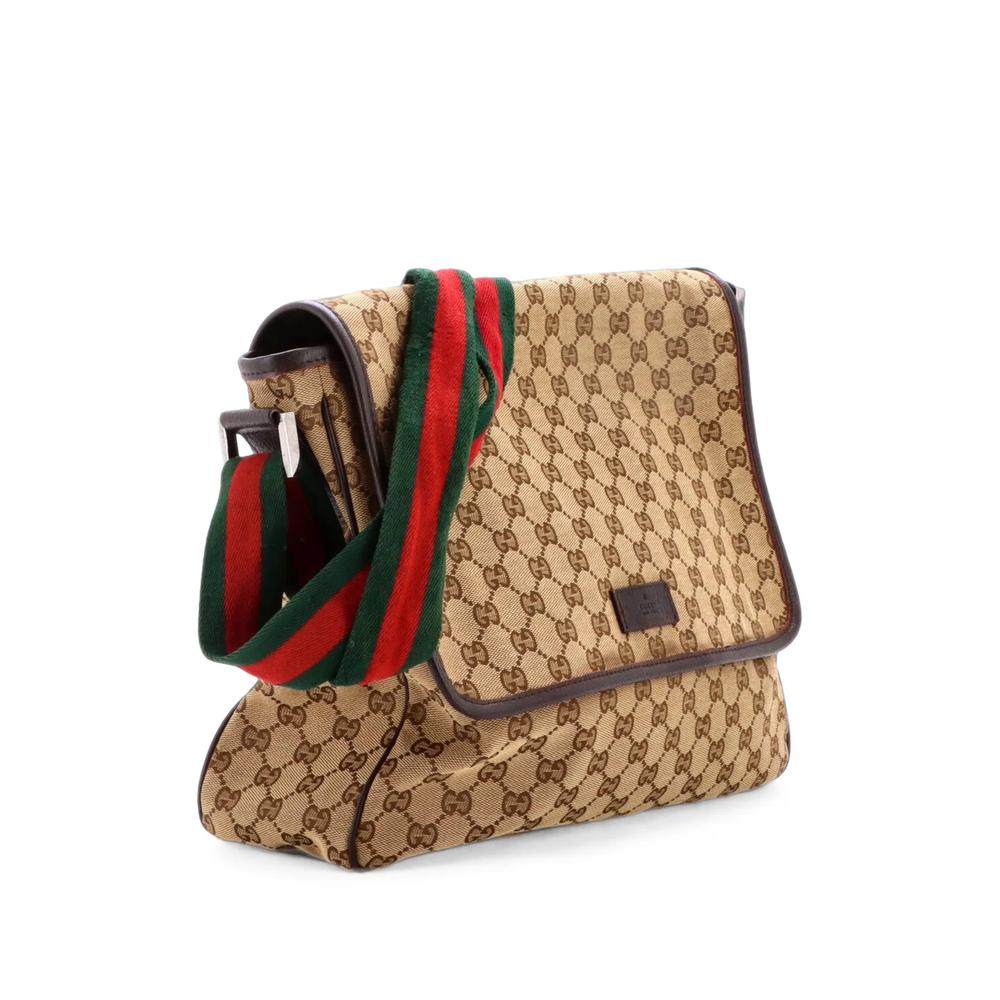 Web Strap Flap Messenger GG Canvas Medium crossbody bag 2