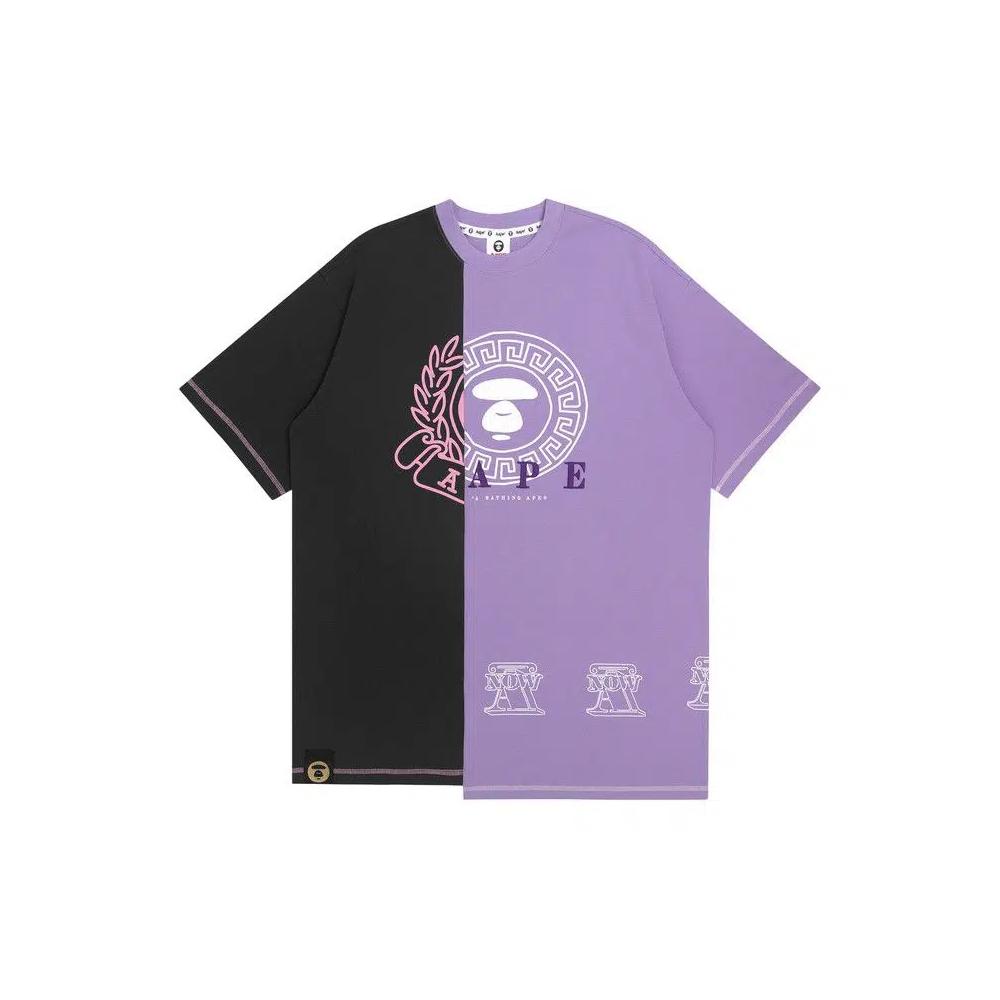 Короткие платья AAPE Moonface t-Shirt мини-платье «Фиолетовый/Светлый» 1