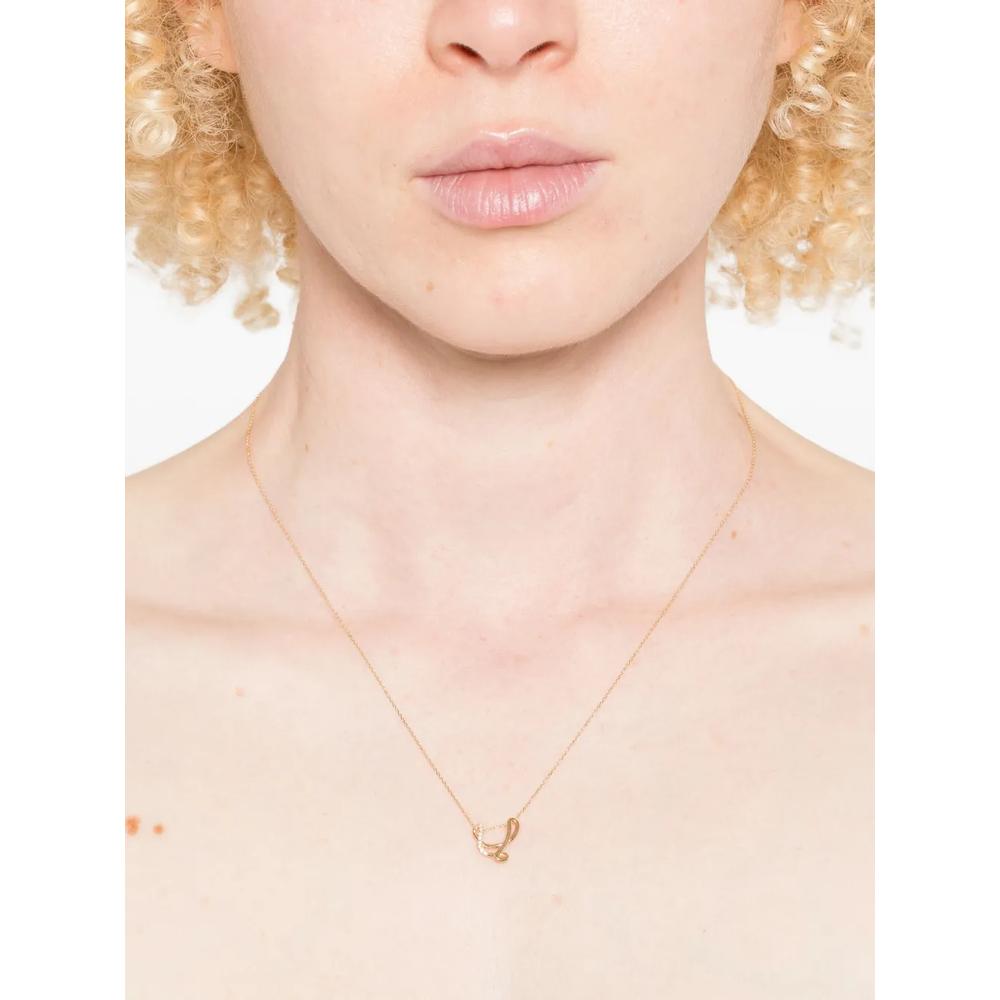 18K yellow gold V diamond necklace 2