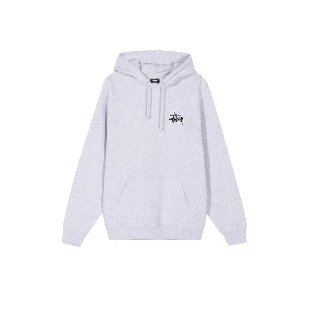 Худи Stussy Basic Hoodie 'Пепельный хизер' 1