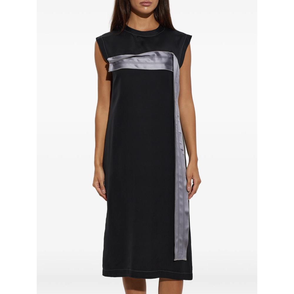 contrast-trim sleeveless midi dress 3