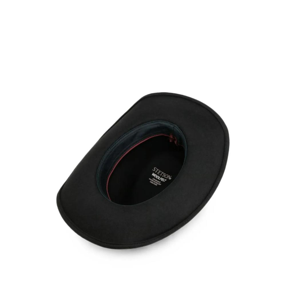 feather-detail leather-trimmed hat 2