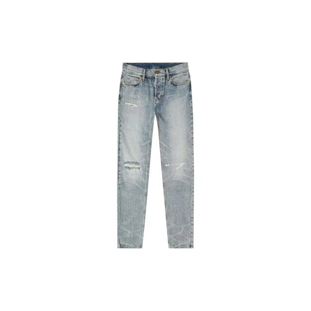 Джинсы Fear of God Essentials Denim Pant 'Light Indigo Distress Wash' 1