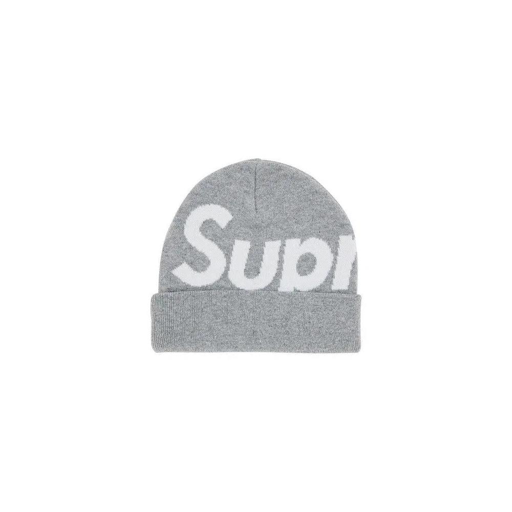 Бини Supreme Big Logo Beanie «Heather Grey» 1