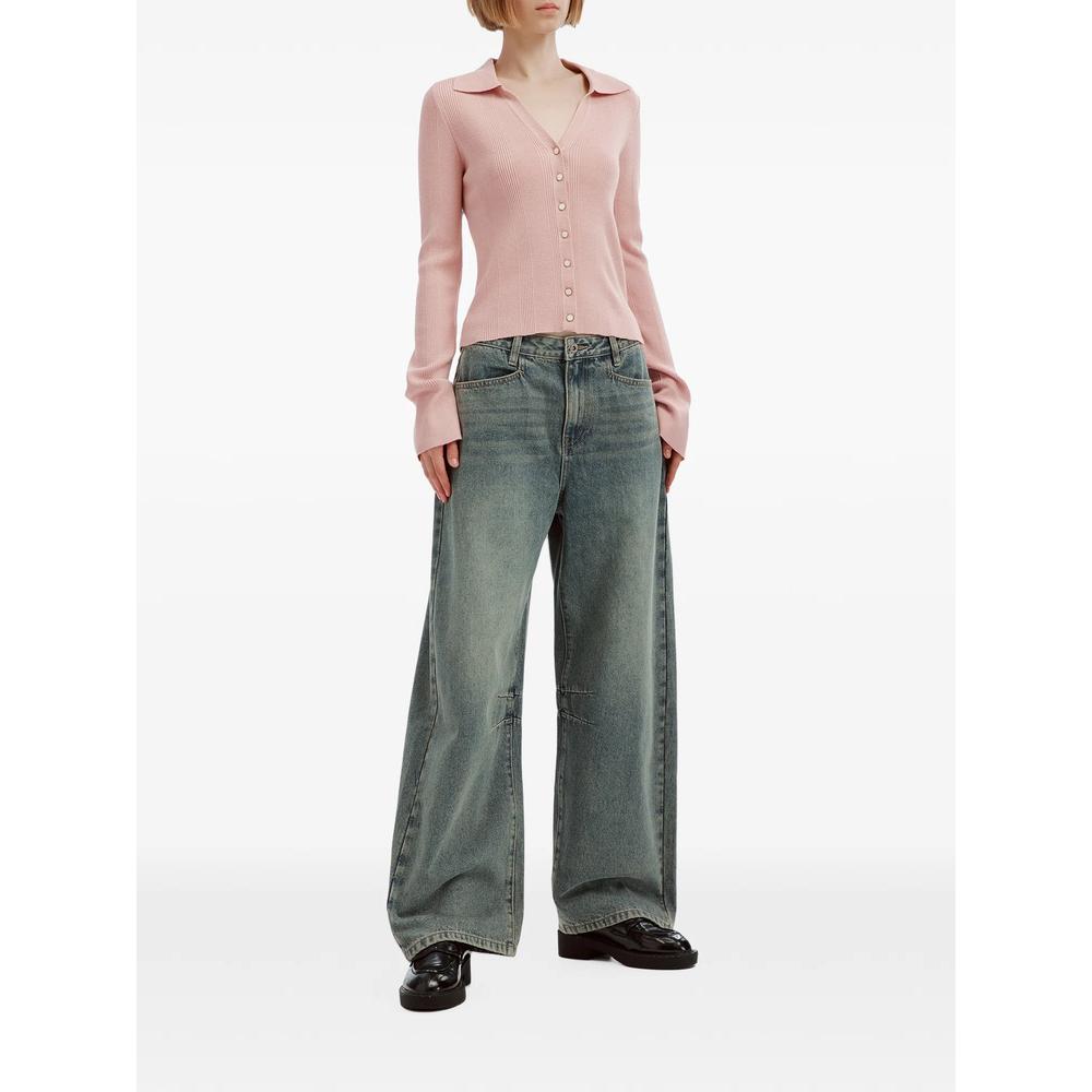 faded-effect wide-leg jeans 2