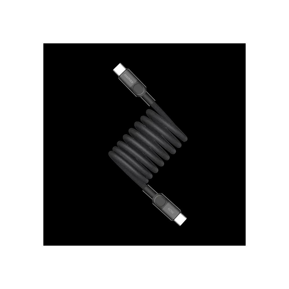 Momax Mag.Link 2M 60W USB-C to USB-C PD магнитный кабель - Black 1