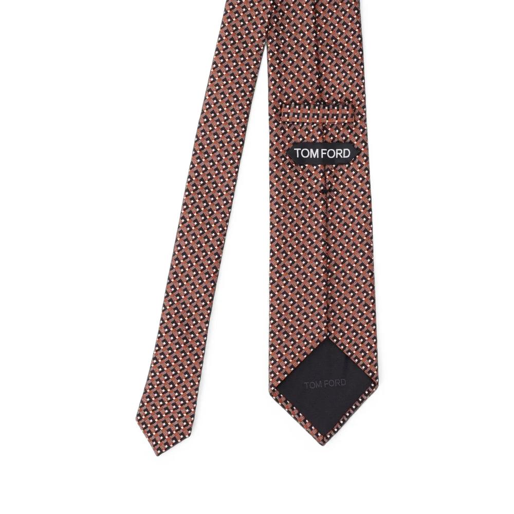 Шелковый галстук с геометричным узором 2