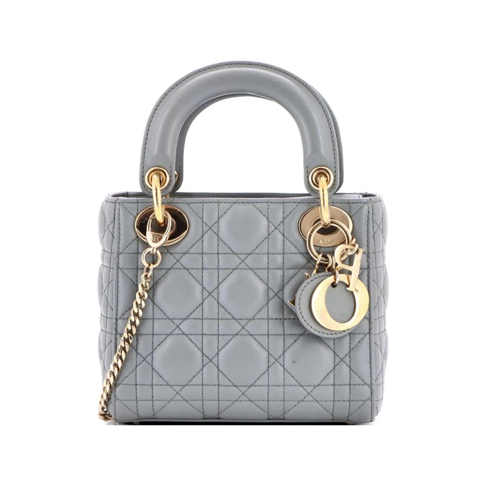Стеганая сумка-сэтчел Lady Dior Chain Bag Cannage размера мини 1