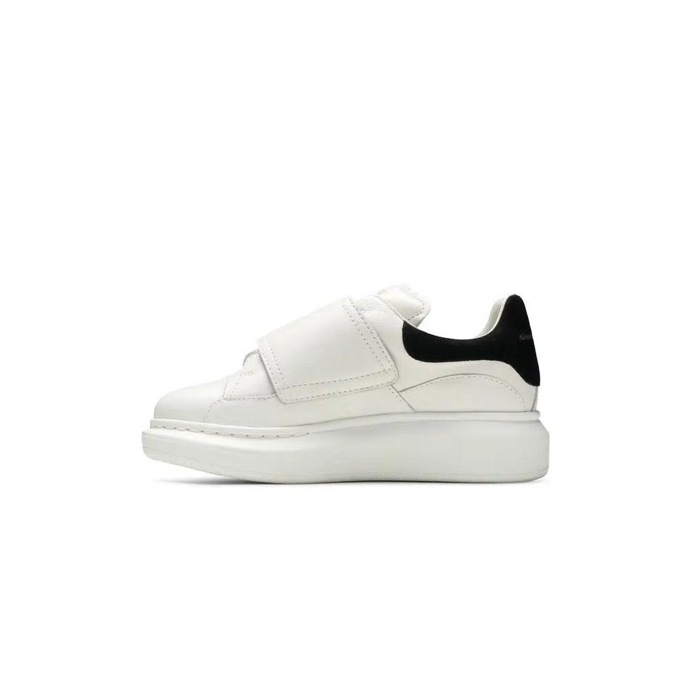 Кроссовки Alexander McQueen Oversized Grip-Strap Sneaker Kids 'White Black' 3