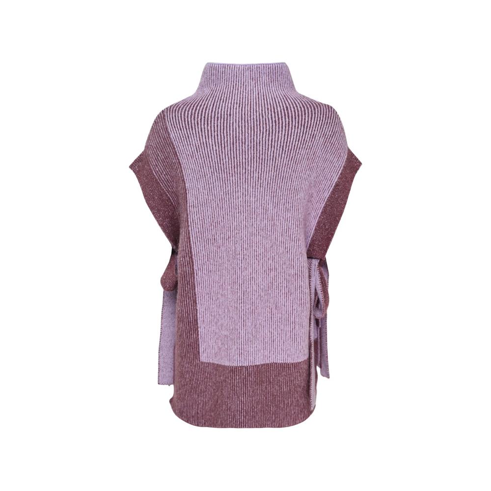 bicolour rib-knit vest 2