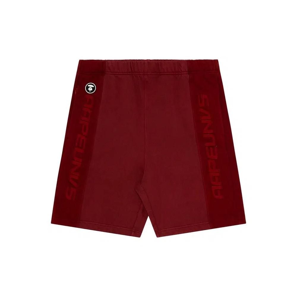 Шорты AAPE Moonface Embroide Sweat Shorts 'Red' 1