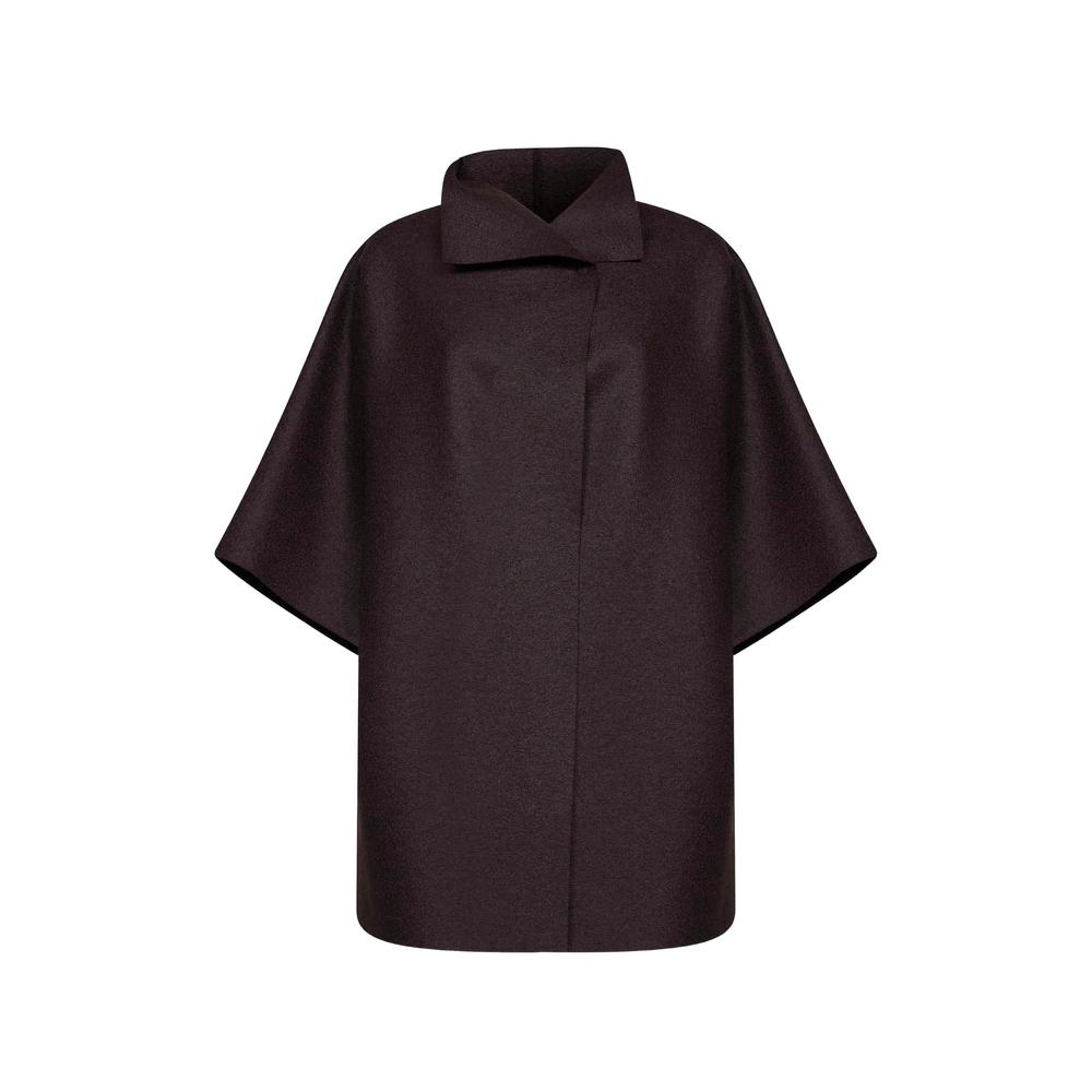 virgin-wool short-sleeve coat 1