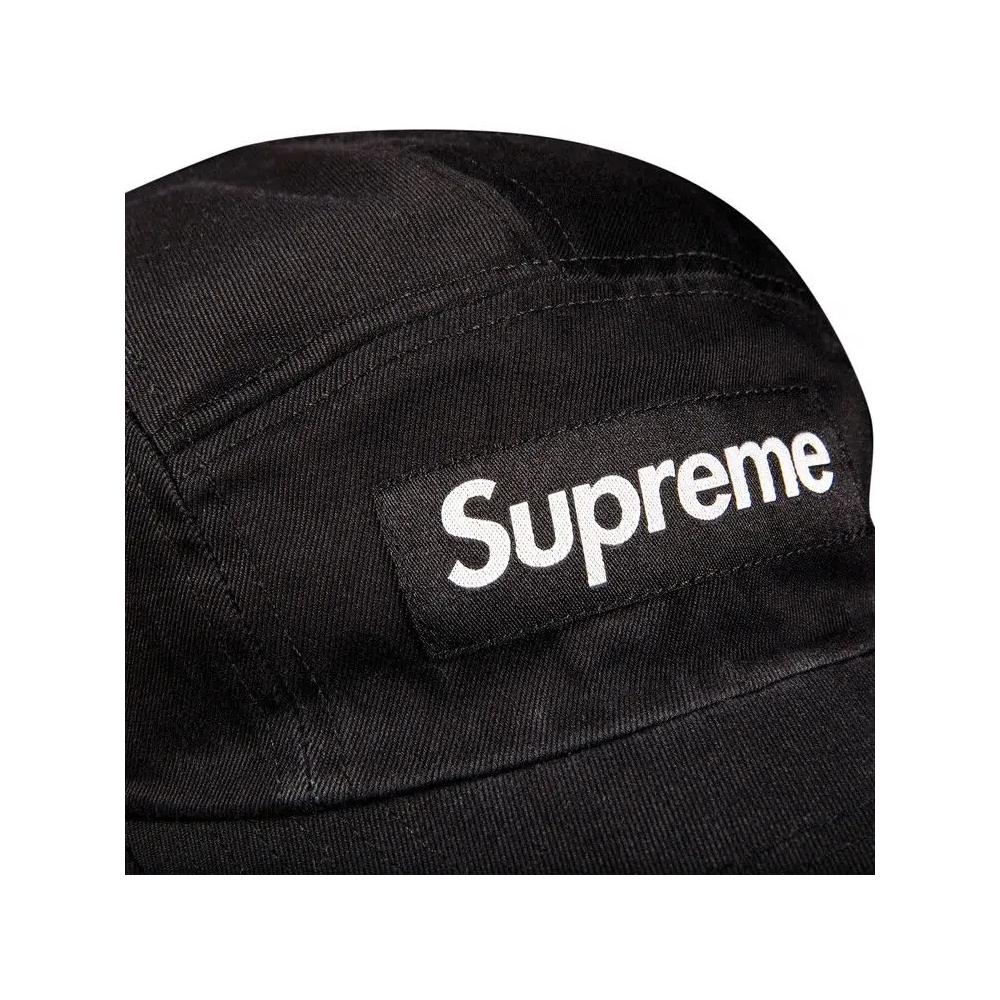 Кепки Supreme Washed Chino Twill Camp Cap 'Black' 3