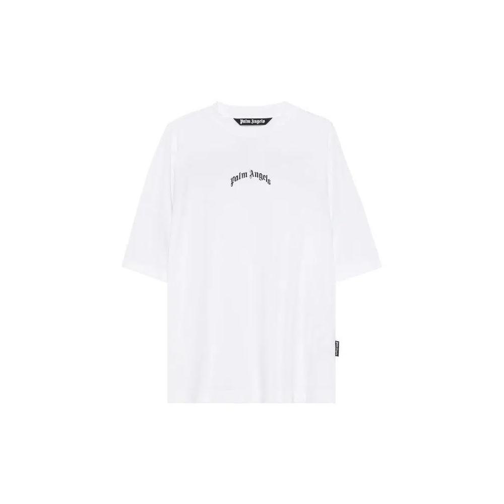 Топы Palm Angels Back Curved Logo Over T-Shirt 'Off White' 1